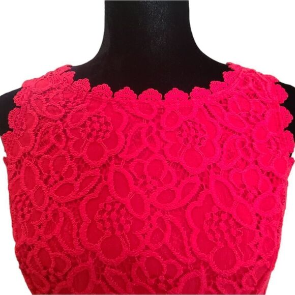 CITY STUDIO Dress Scarlet Lace Sleeveless Sheath size 13 - Picture 8 of 13
